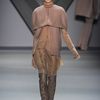 Vera Wang Fall 2012 Long See Through Turtleneck Dress With Long Sleeves In Nude in Beige - Lyst