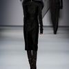 Vera Wang Fall 2012 Fur Trimmed Geometric Print Coat  in Black - Lyst