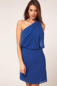 ASOS Collection Asos One Shoulder Dress with Drape Front - Lyst