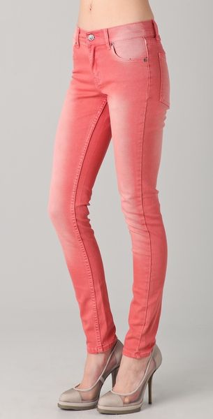 Cheap Monday Tight Skinny Jeans in Red - Lyst