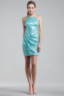 Hoaglund New York High-neck Sequin Swan Dress - Lyst