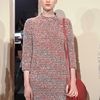 J.crew Fall 2012 3/4 Sleeve Crew Neck Wool Mini Dress In Grey And REd in Gray - Lyst