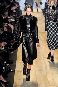 Michael Kors Fall 2012 Lace Up Platform Leather Ankle Boots In Black - Lyst
