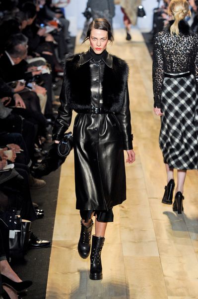 Michael Kors Fall 2012 Lace Up Platform Leather Ankle Boots In Black in Black - Lyst