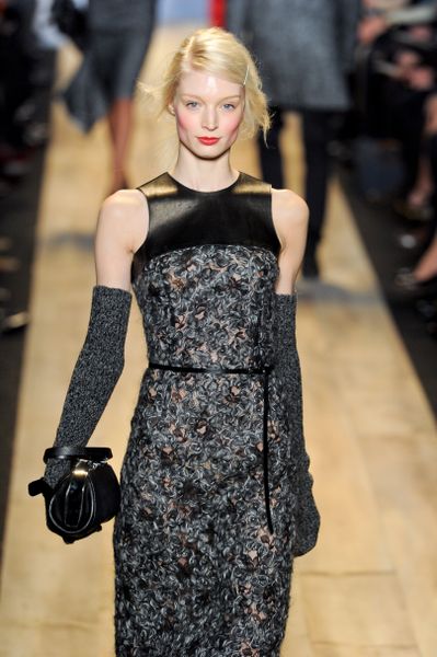 Michael Kors Fall 2012 Black Leather Clutch Bag in Black - Lyst