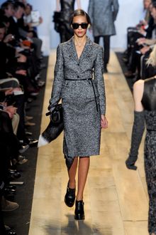 Michael Kors Fall 2012 Midi Skirt in Grey Herringbone - Lyst