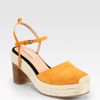 Opening Ceremony Suede Espadrille Platform Sandals in Yellow - Lyst