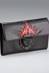 Prada Flame Clutch
