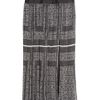 Preen  Pleated Silkorganza and Denim Maxi Skirt in Gray - Lyst