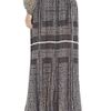 Preen  Pleated Silkorganza and Denim Maxi Skirt in Gray - Lyst