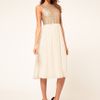 Tfnc Tfnc Midi Dress with Sequin Bodice in Black (goldcream) - Lyst