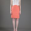 Tory Burch Knitted Skirt in Orange - Lyst