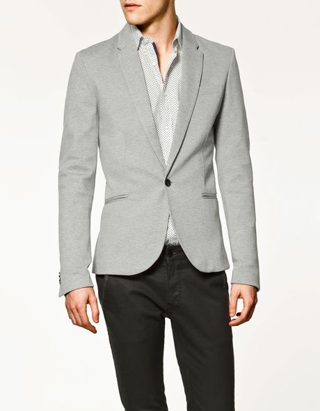 Zara Circular Suit Blazer in Gray for Men (grey) | Lyst