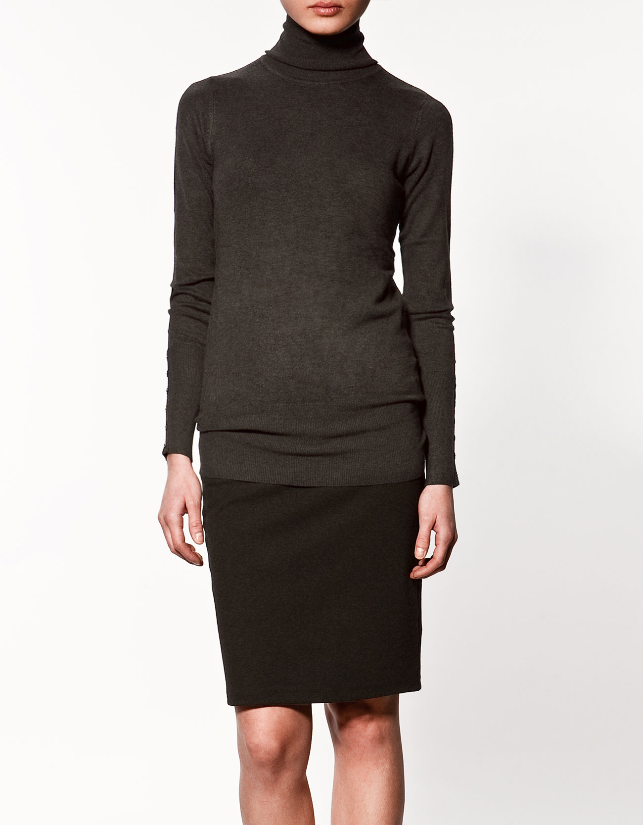 Zara Turtleneck Jersey in Gray (marengo) Lyst