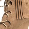 Zara Wedge Ankle Boot with Fringes in Brown (taupe) - Lyst
