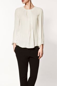 Zara Blouse with Pleated Collar - Lyst