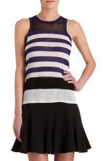 10 Crosby by Derek Lam Striped Knit Tank - Lyst