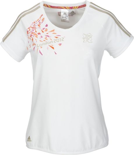 Adidas London Osp Graphic Womens T Shirt White Gold in White