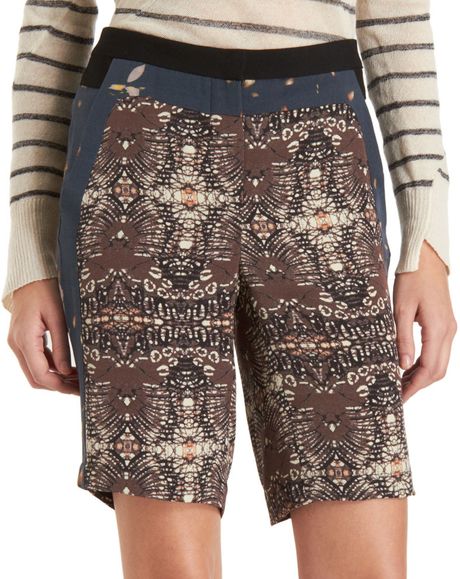 A.l.c. Rudi Board Shorts in Brown (multi) - Lyst