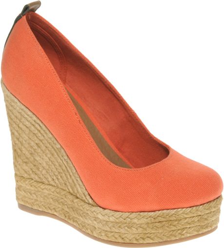 Aldo Aldo Drewel Espadrille Platform Wedge Shoes in Orange - Lyst