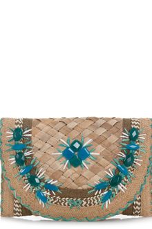 Anya Hindmarch Beaded Straw Clutch - Lyst