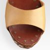 Ash Vanina Lasercut Leather Platform Wedge Sandals in Brown (tan) - Lyst