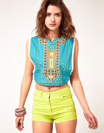  Asos Top with Mex Tex Embroidery 