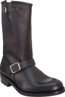 Balmain Double Buckle Motorcycle Boot - Lyst