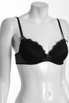 Betsey Johnson Black Stretch Mesh Bump M Up Push-up Bra - Lyst