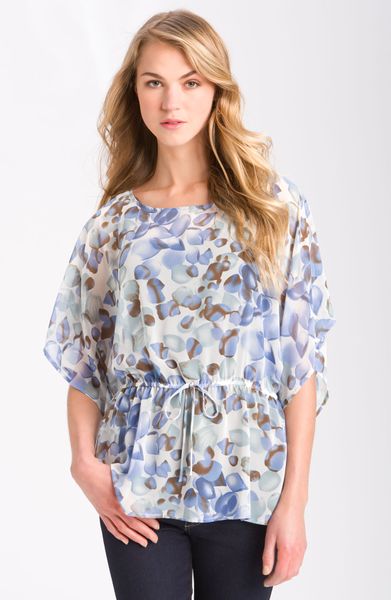 Bobeau Drawstring Waist Tunic in Blue (aqua combo) - Lyst