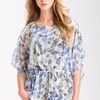 Bobeau Drawstring Waist Tunic in Blue (aqua combo) - Lyst