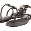 Burberry Check Canvas Jacquard Flat Thong Sandal in Black (b) - Lyst