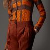 Burberry Tile Print Silk Shirt in Orange (orange ochre) - Lyst