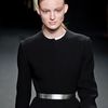 Calvin Klein Fall 2012 Textured Leather Midi Skirt  in Black - Lyst