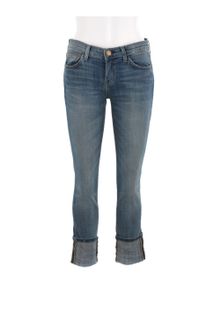 Current/Elliott Stretch Faded Denim Cuffed The Beatnik Skinny Jeans - Lyst