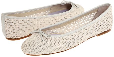 Delman Faye Ballet Flats in Beige (c) - Lyst