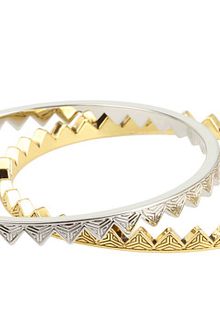 House Of Harlow Engraved Triangle Bangle Set - Lyst