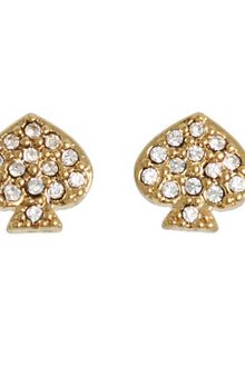 Kate Spade Signature Spade Crystal Stud Earrings - Lyst