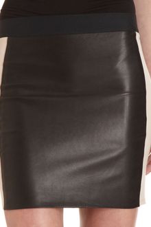 Mason by Michelle Mason Leather Panel Skirt - Lyst