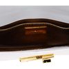 Michael Kors Gia Clutch W/lock Ostrich in White (o) - Lyst