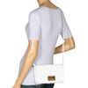 Michael Kors Gia Clutch W/lock Ostrich in White (o) - Lyst