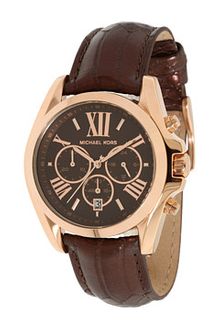 Michael Kors Rose Gold & Brown Watch - Lyst