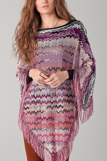 Missoni Fringe Zigzag Poncho - Lyst
