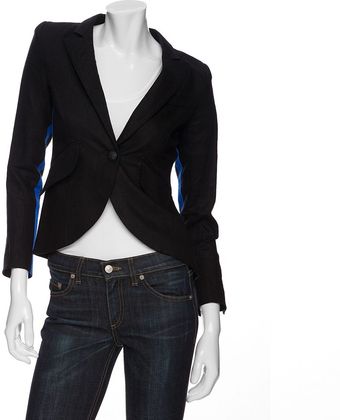  Linen Tuxedo Stripe Blazer 