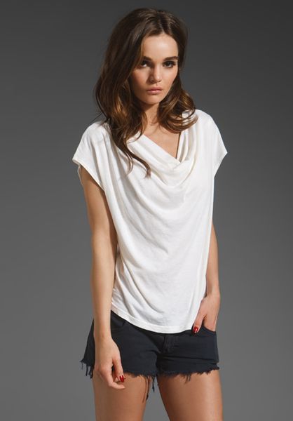 Splendid Light Jersey Top in White (macadamia) - Lyst