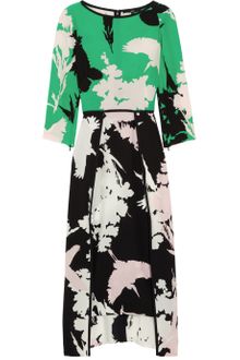 Tibi Printed Silk Dress - Lyst