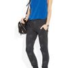 Zoe Karssen Palm Treeprint Cottonblend Fleece Track Pants in Gray (charcoal) - Lyst