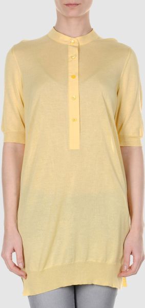 Celine Short Sleeve Jumper in Yellow - Lyst