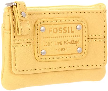 Fossil Wallet in Yellow - Lyst