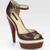 Rachel Zoe Bardot Raffia and Leather Platform Sandals in Brown - Lyst
